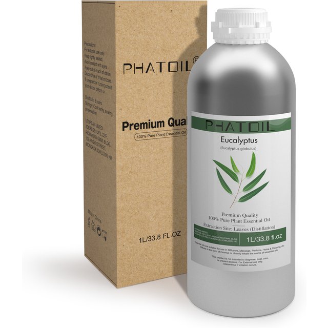 PHATOIL 1000ml Pure Essential Oil For Skin Care Spearmint Bergamot Lavender Eucalyptus Lemongrass Aromatherapy Essential Oils
