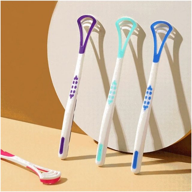 1/4PCS Silicone Tongue Scrape Tongue Brush for Oral Care Bad Breath Remove Keep Fresh Breath Tongue Cleaner Raspador De Lenguas