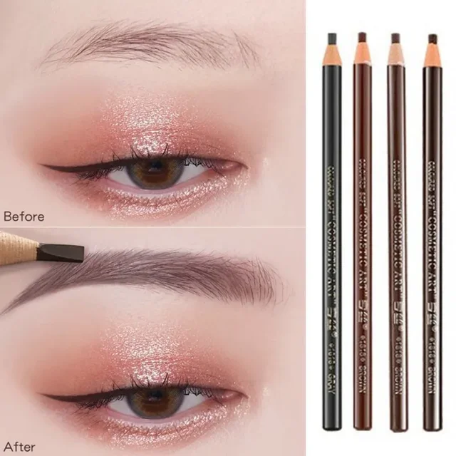 1Pcs Waterproof Natural Long Lasting Tattoo Eyebrow Pencils Eyebrow Pens Not Smudged Glitter Eyes Make Up Black Red Brown Coffee