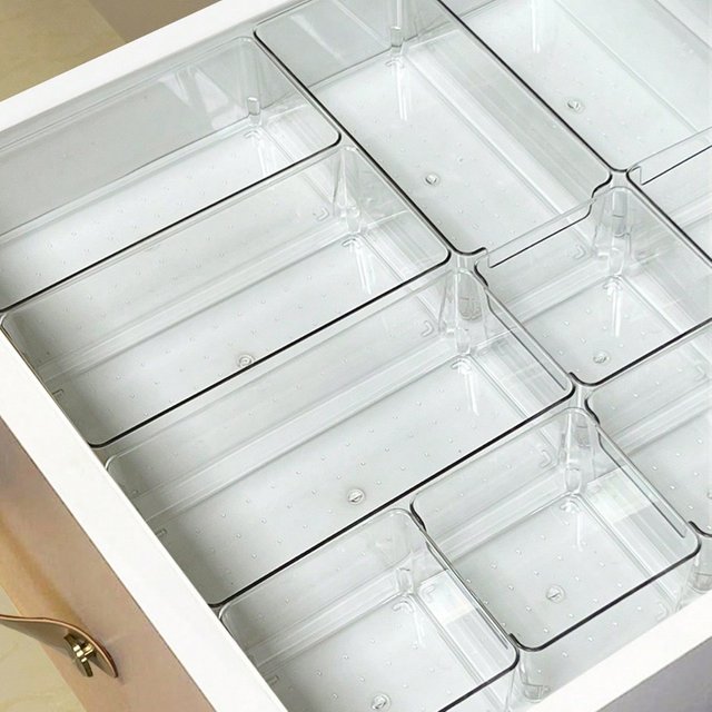 Drawer Desktop Cosmetics Storage Box Combination Plastic Organizer Set Desk Drawer Divider Organizers And Storage Bins Makeup