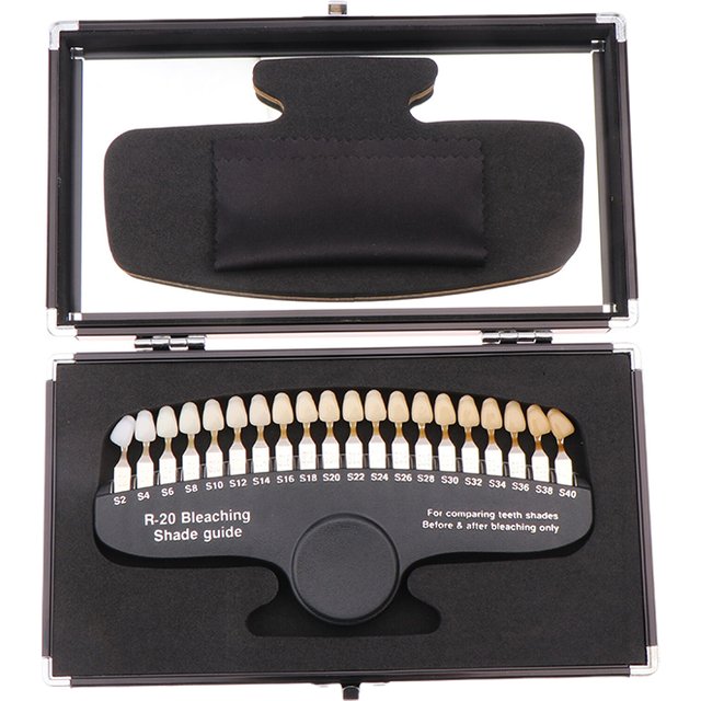20 Colors 3D Dental Lab Bleach Shade Guide Color Color Palette Comparator Toothguide Teeth Whitening Set Bleaching Dental Plate