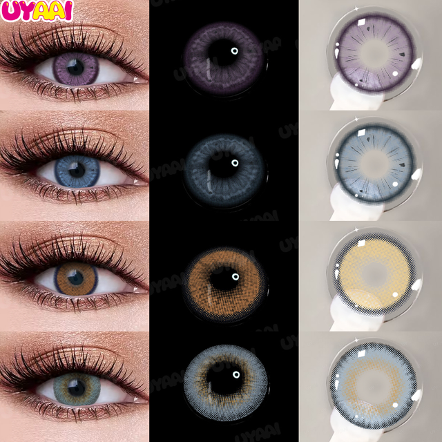 UYAAI Color Contact NEW Eye Color Lens Makeup Green Eye Lenses Yearly For Eyes Blue Contact Lens Natural Colorcon High Quality