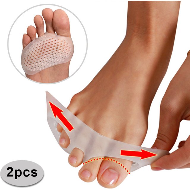 1 Pair Toe Pads Soft Silicone Gel Shock Anti Forefoot Pad Toe Separator Metatarsal Correction Foot Care Shoes Cushion