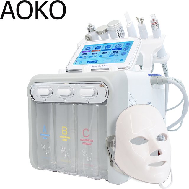 AOKO 6/7 en 1 Dermabrasion Peel Spa Machine faciale rajeunissement de la peau Hydro Dermabrasion Aqua nettoyage en profondeur appareil de soins de la peau