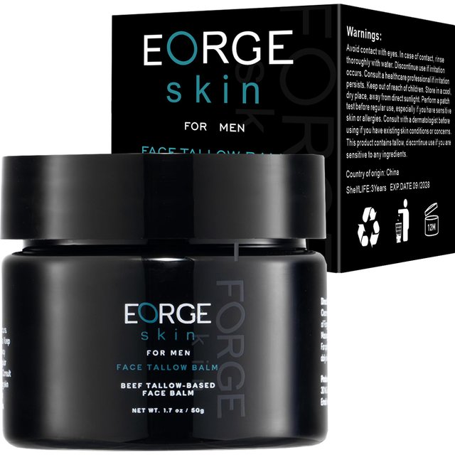Wrinkle Defense Beef Tallow Balm for men Moisturizer for Face Hydrating Anti Aging Cream Natural Skincare with Essential Oils