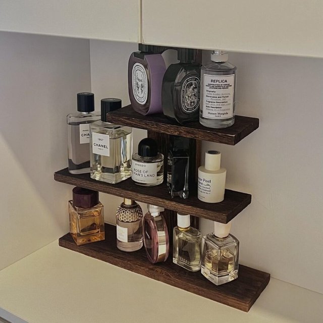 Présentoir de parfum Vintage, étagère de rangement de tasses de cosmétiques en bois de bureau, présentoir d'aromathérapie multicouche, support de rangement de tasses de café