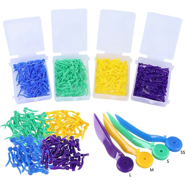 Disposable Dental Tooth Gap Wedges with End Circular Holes Plastic Wedge Dentistry Oral Care Accessories Medical Tools SS/S/M/L