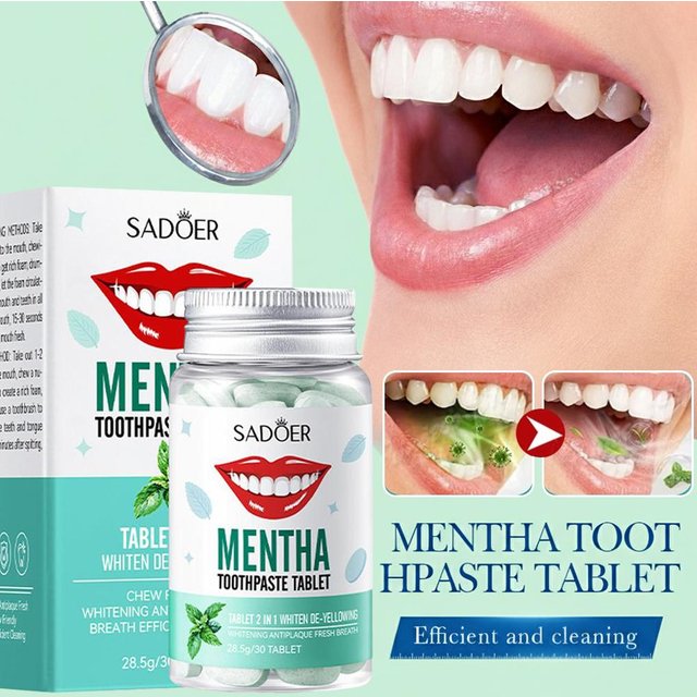 1Pc Mint Solid Toothpaste Series Removes Stains And Dullness Portable Tooth Tabs With Mint Freshness Fresh Charcoal Stains
