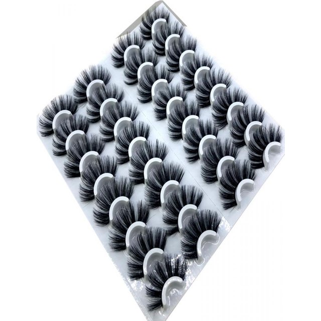 16 Pairs 3D Mink Lashes Natural False Eyelashes Dramatic Volume Fake Lashes Makeup Eyelash Extension Silk Eyelashes