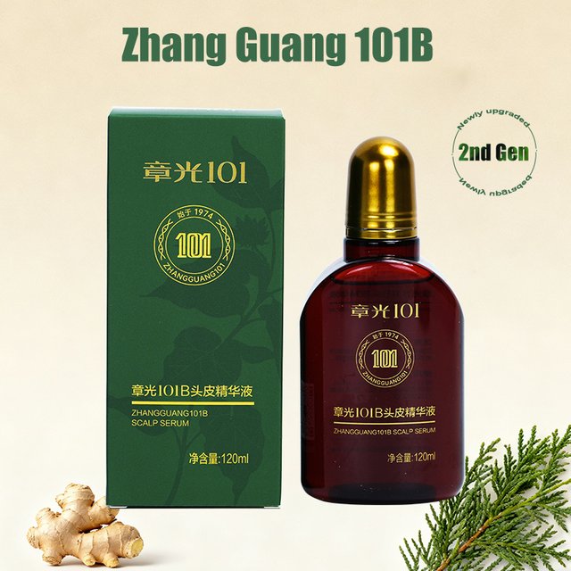 Tonique capillaire Zhangguang 101B 101M 120ML, puissant traitement anti-chute à base de médecine chinoise, essence 100% originale