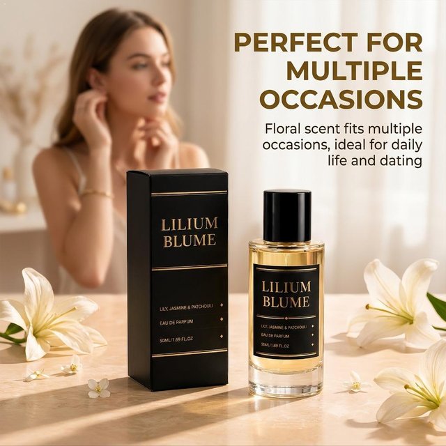 Lily Jasmine Perfume Floral Eau de parfum Long Lasting Patchouli Fragrance Fresh Soft Scent for women Men Daily Wear