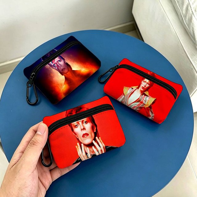 Hot Singer D-David B-Bowie Oxford Fabric Zipper Pouch Lightweight Hanging Coin Wallet For Coins ID Cards Keys Lipstick Earbuds
