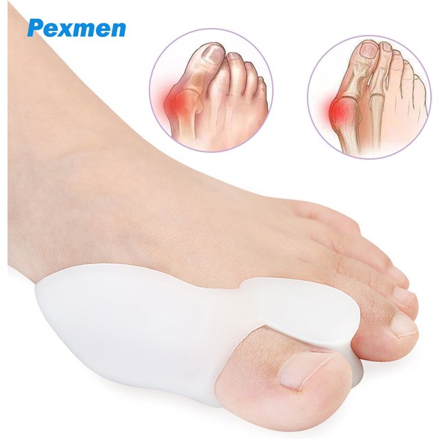 Pexmen 2Pcs/Pair Gel Toe Separator Bunion Bone Ectropion Toes Outer Appliance Foot Care Tools