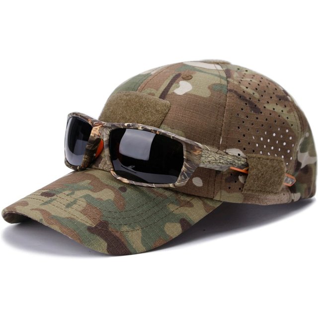 New Men Camouflage Baseball Cap Breathable Sunscreen Hat Outdoor Sports Hunting Hiking Camping Beach Fishing Sun Hat