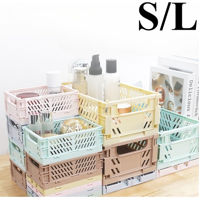 6Color Foldable Storage Baskets Student Desktop Holder Tape Stationery Cosmetic Storage Box Home Office Organizer Container