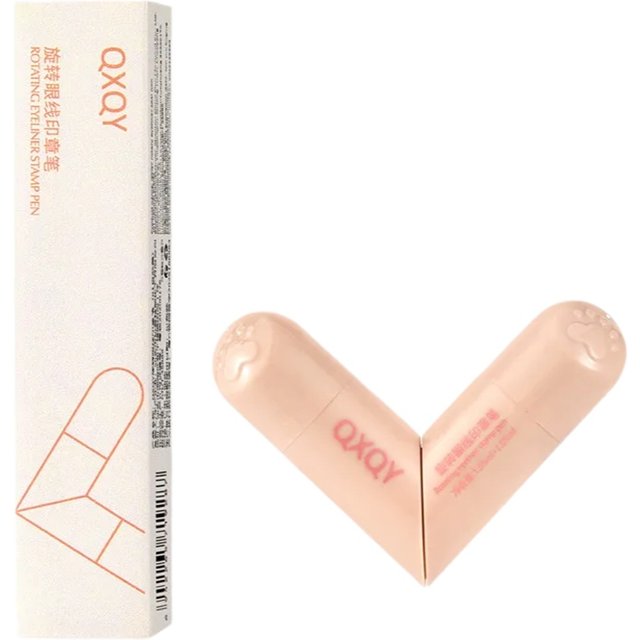QXQY Easy Stamp Wing Eyeliner Pen - Dual Ended (Stamp + Pencil), Waterproof, Quick Dry, All Day Wear, Foolproof Application, Mus