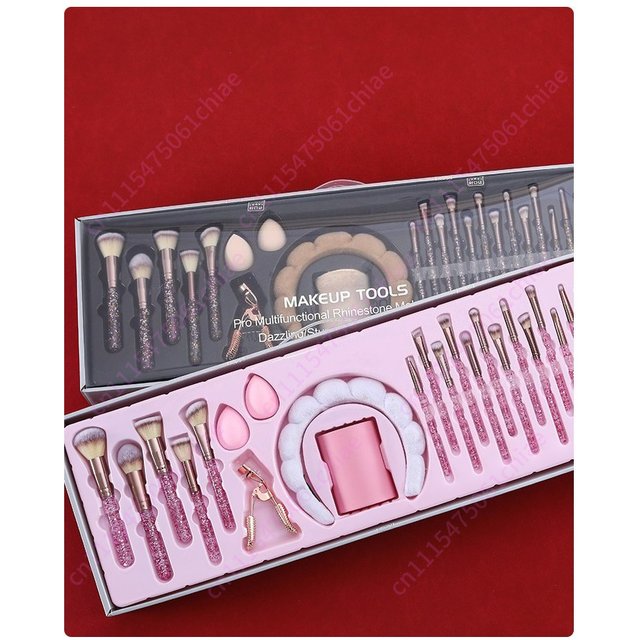 Professional 23pcs Crystal Diamond Makeup Brush Set Rhinestone MakeupBrush Set Gifts for Woman Unique Bling Glam Makeup Brushes