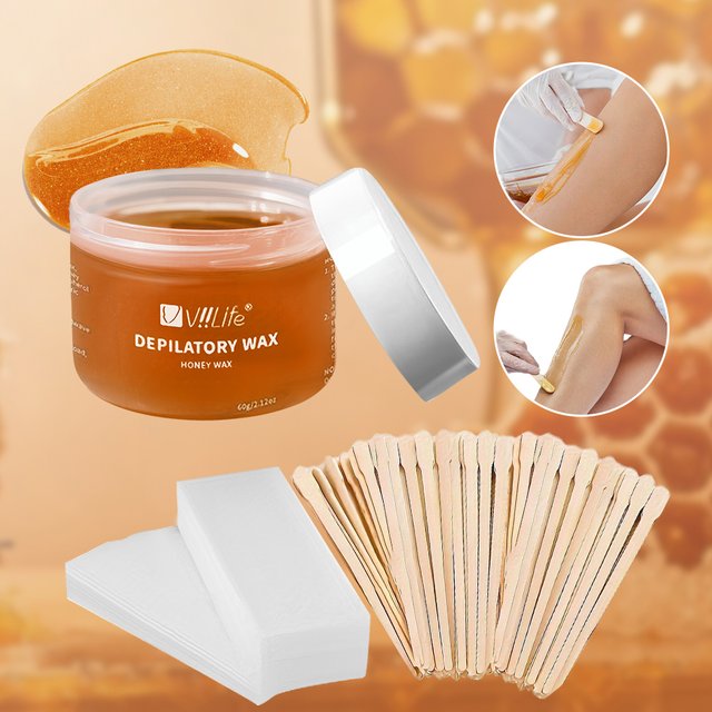 Viilife Soft Wax for Precise Eyebrow ShapingKit for Facial Hair Removal Includes Wax Sticks and Paper No Electricity Travel Hair