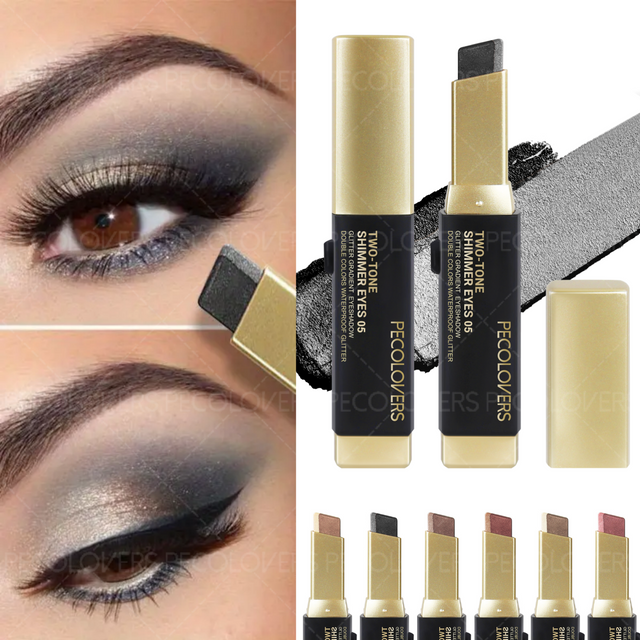 1PC Dual-Color Eyeshadow Stick - Shimmer, Matte & Pearlescent, Convenient for Daily Eye Makeup