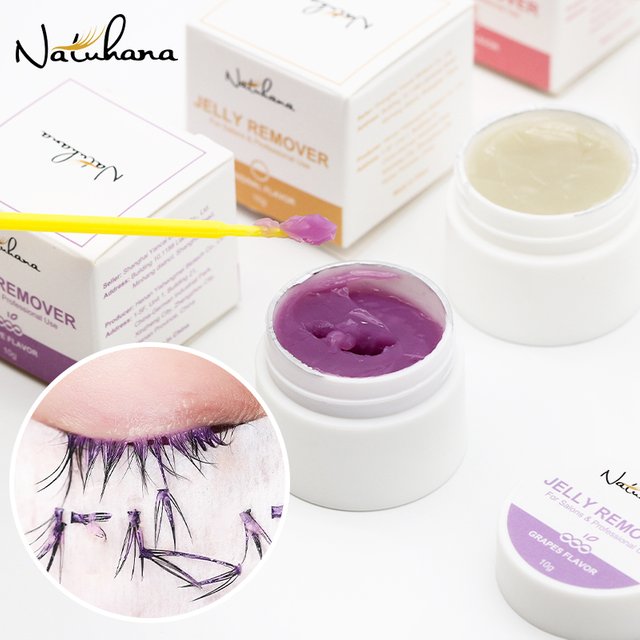 NATUHANA Professional False Eyelash Glue Remover Primer Jelly Cream Gel Remover Adhesive Bonded Glue Eyelashes Make Up Tools