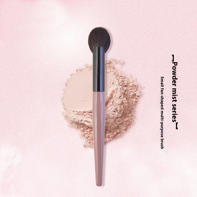 1 Pcs Small Fan Shape Blusher Brush Powder Blush Cream Liquid Blush Makeup Brushes Precise Blush Brush Makeup Tools