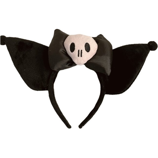 Halloween Kuromi Headband for women Spooky Skeleton Design Fluffy Spa Headband For Face Washing Makeup Party Accessory Gift