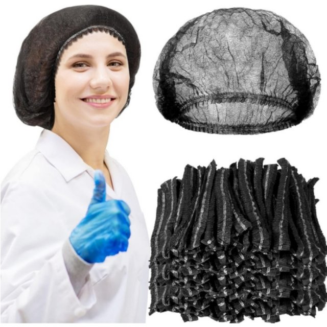 Disposable Shower Cap 100Pcs Elastic No Woven Hair Head Cover Nets Large Dustproof Hair Caps Makeup DIY Hair Dye Tatoo Bath Cap