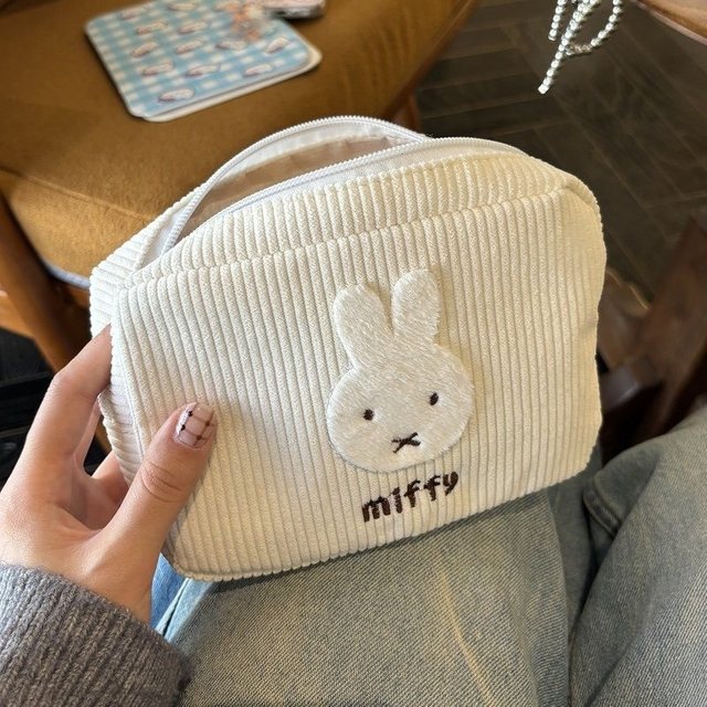 Cute Miffy Large Capacity Makeup Bag Holding Simple Debris Storage Bag Children's Coin Wallet Boys and Girls Christmas Gifts