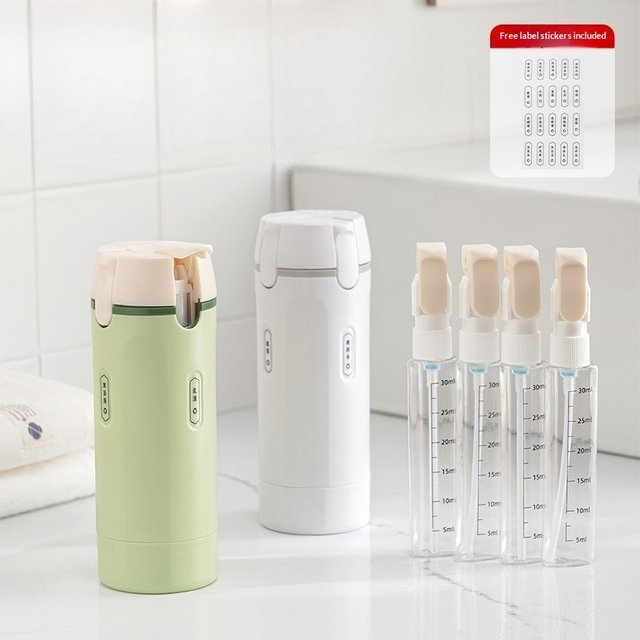 4 in 1 Travel Dispenser Portable Travel Bottles Leak Proof Leakproof Travel Container for Perfume Shampoo Conditioner Lotion