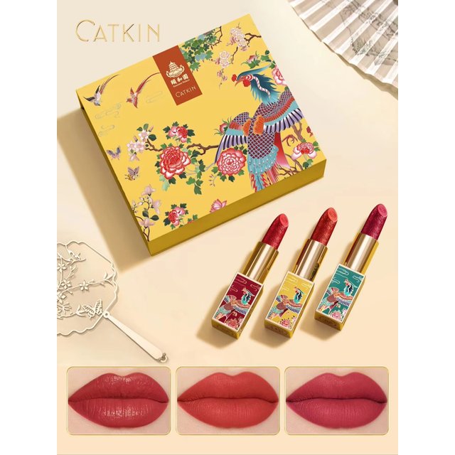 CATKIN Summer Palace Lipsticks Semi-Matte Lipstick Long Lasting for 24H,Lightweight Soft and Ultra Hydrating Lipsticks