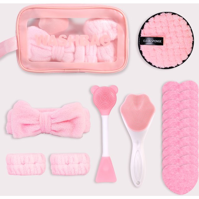 17PCS Face Cleaning Set, with Face Brush, Mud Film Brush, Convenient Skin Care Cleaning Set, Perfect Gift for women