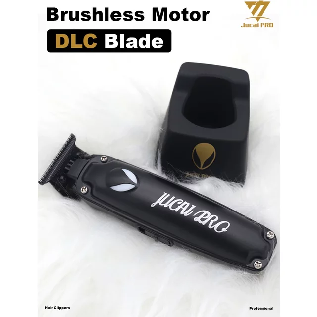 JUCAI JP02 Ttrimmer for men DLC T-Blade Brushless Motor 7200RPM with Base Charger Hair Trimmer Professional Hair Cutting Machine