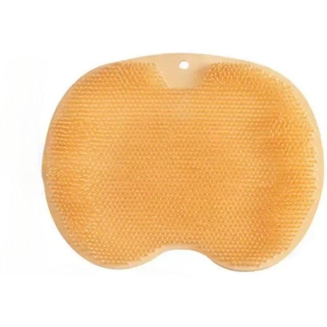 Exfoliating Brush for Feet Foot Wash Mat Brush Body Wash Scrubber in Shower Silicone Bath Massage Mat Back Brush Wall Mounted