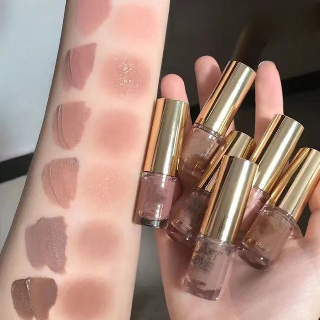 Nude Matte Liquid Eye Shadow Pencil Longlasting Shiny Eyeshadow Shimmer Sequins Glitter Eyes Makeup Pallette Comestics Maquillge