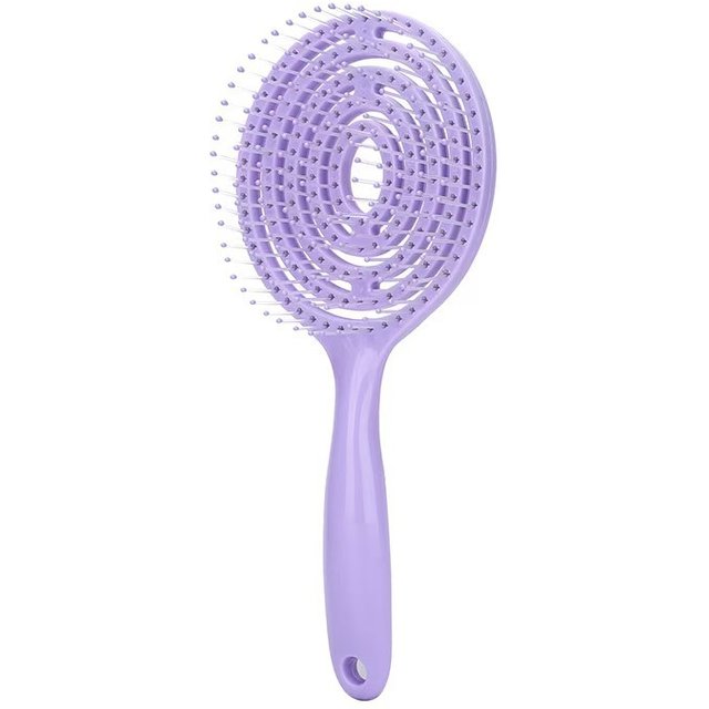 Candy Hollow Comb Lollipop Shape Hair Brush High Crown Volumizing Styling Comb Macaron Color Ladies Comb