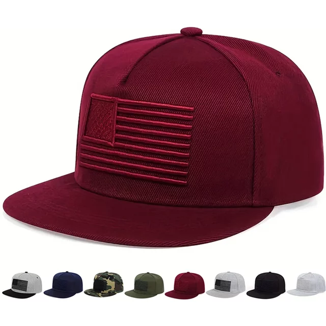 Unisex American Flag Embroidery Hip-hop Hats Spring And Autumn Outdoor Adjustable Sports Casual Baseball Caps Sunscreen Hat