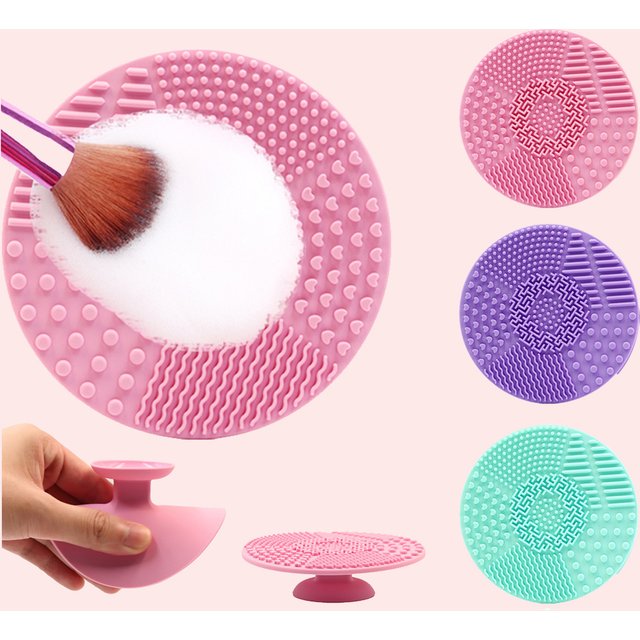Silicone Brush Cleaner Cosmetic Make Up Washing Brush Gel Cleaning Mat Foundation Makeup Brush Cleaner Pad Scrubbe Board