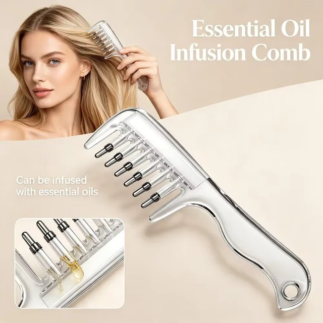 Scalp Applicator Dispensing Bottles Ball Massage Comb Hair Care Tools And Soothing Medicine Applicator Essential Oil Liquid