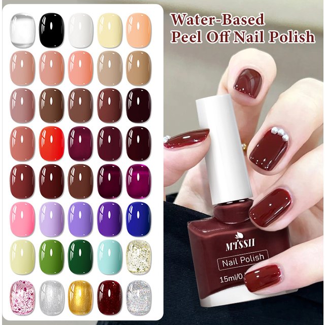 15ml Water-Based Nail Polish 40 Colors Long Lasting Quick Drying No Need of Lamp to Cure Nail Supplies Vernis for Nails Manicure