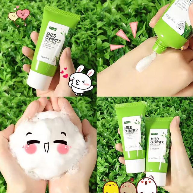 Green Tea Facial Cleanser 50g Skin Deep Cleansing Moisturizing Blackhead Removal Skincare Face Wash Foam Face Cleanser Skin Care
