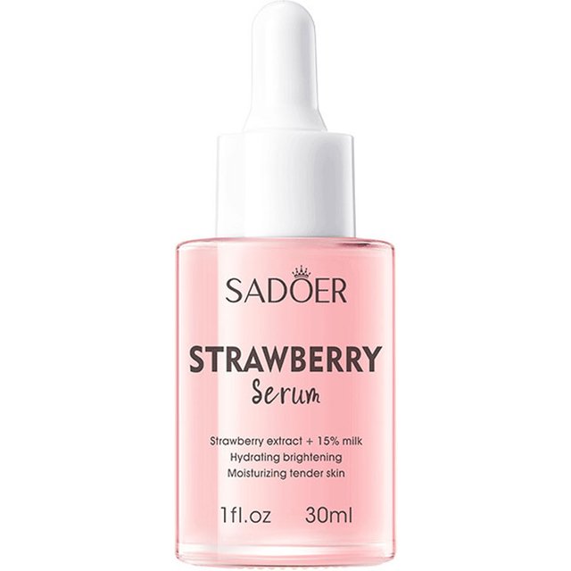SADOER Strawberry Fruit Milk Face Serum Moisturizing and Hydrating Serum Remove Oil Control Oil Skin Care Products