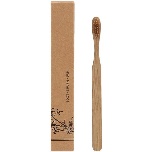 1/50PCS Bamboo Toothbrushes Soft Bristles Toothbrush Eco Friendly Biodegradable Wooden Handle Teeth Whitening Brush for Adults
