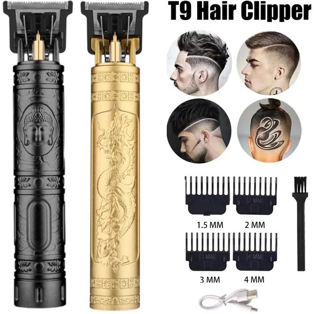 Vintage Body Hair Clipper T9 Hair Trimmer Man Beard Cutting Machine Cordless Beard Trimmer Kits Electric Body Hair Shaving