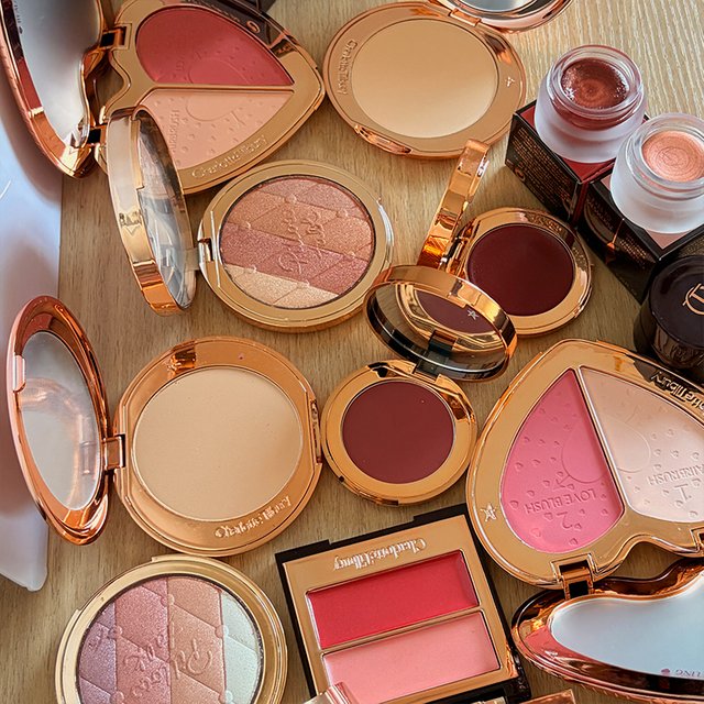 CT Moisturizing Glow Blush Stick for Cheeks Lipstick Lip Plumper Shell Eyeshadow Cream Base Powder Compact Foundation Stick
