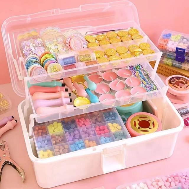 2/3 Layers Foldable Large Capacity Storage Box Multifunctional Plastic Portable Makeup Hairpin Organizer Nail Art Jewelry Box