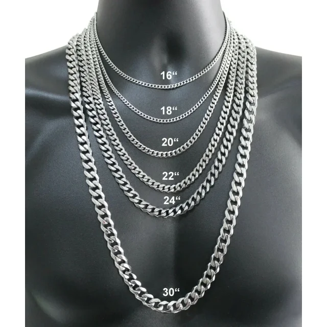 Collier en argent Sterling 925 pour hommes, 2/4/6/8/10/12MM 40-75cm, chaîne faciale, fermoir à