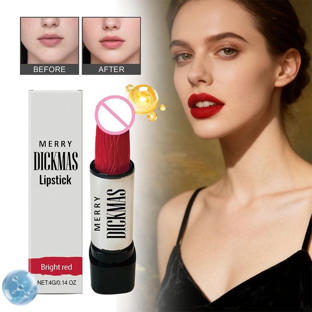 Funny Lipstick Gag Gift for women,Matte Texture Velvet Lipstick Long Lasting Full Coverage Non-Transfer Lipstick Valentine's Day
