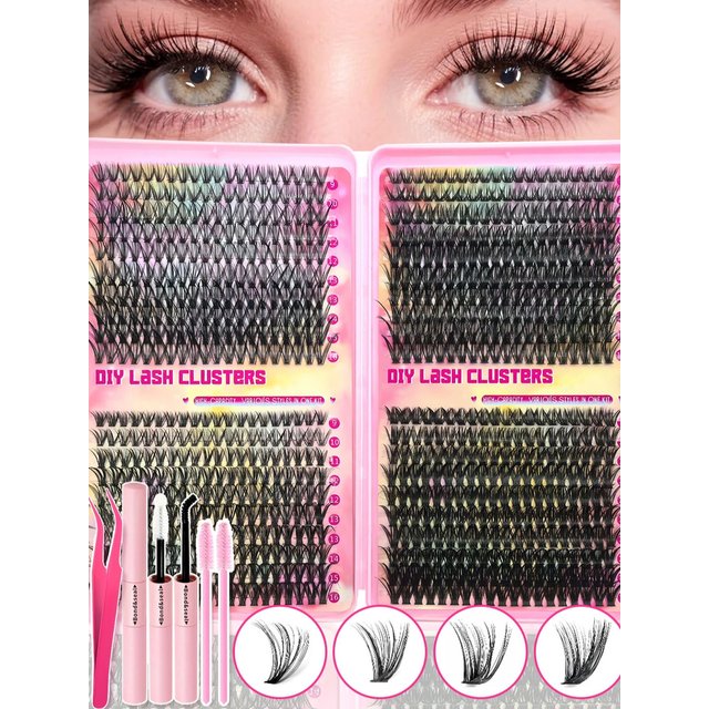 Eyelash Set 40 Rows 30D/40D/50D/40D Natural, Voluminous, Fluffy, Extended Length Blend Personalised Makeup Tools