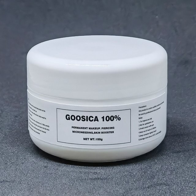 New 100% Goosica Eyebrow Tattoo Cream Before Permanent Makeup Microblading Piercing Eyebrow Lips Liner Face Beauty 100g