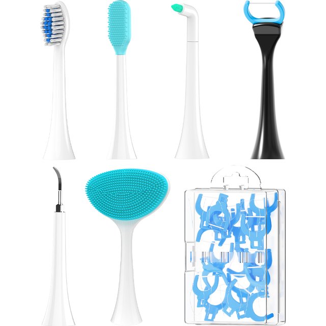 Multifunctional Replacement Brush Heads Set Compatible with Philips Sonicare Electric Toothbrush,Toothbrush Head for HX4100/5300